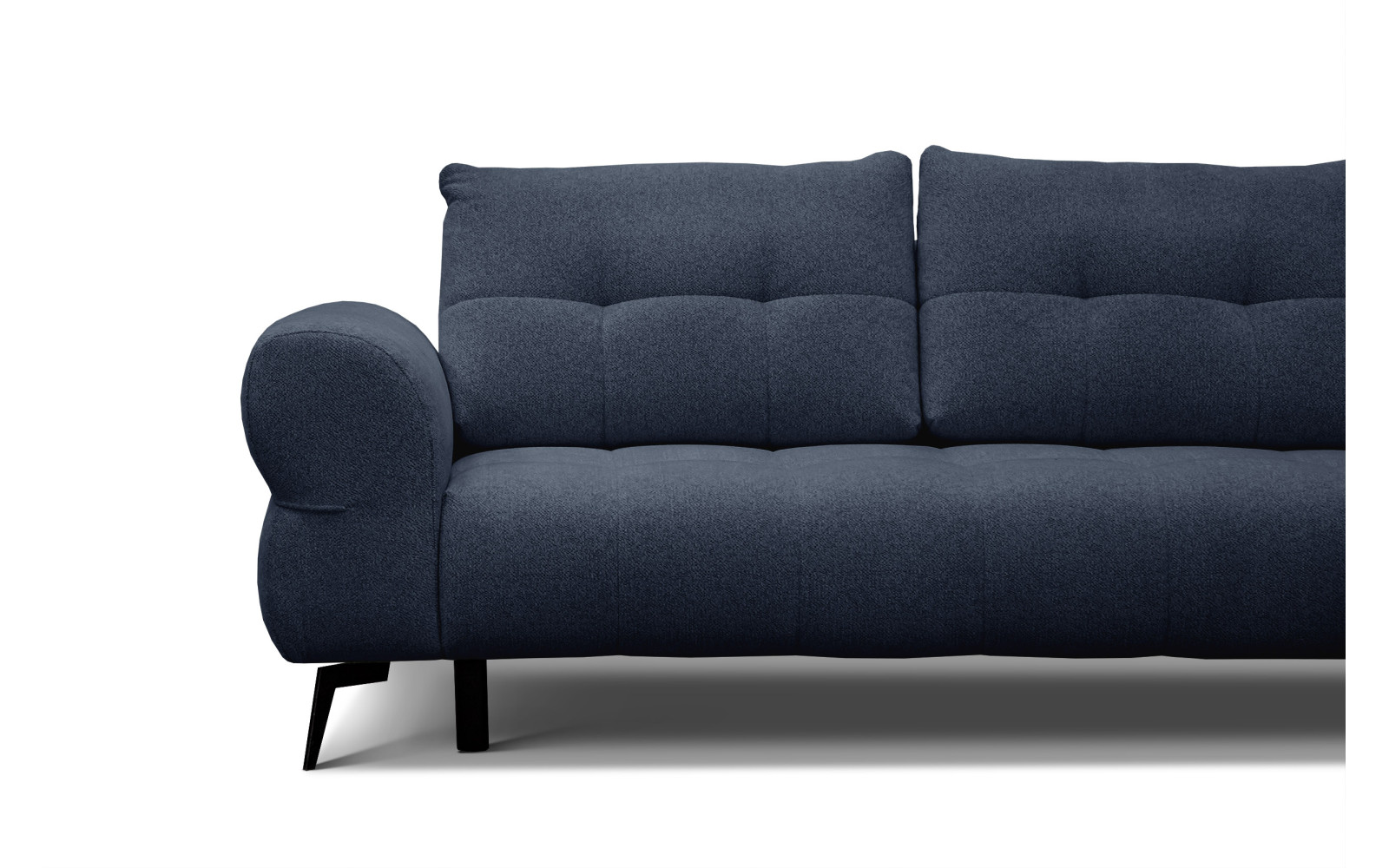 Canapé d'angle 4 places SALVINI, tissu bleu marine