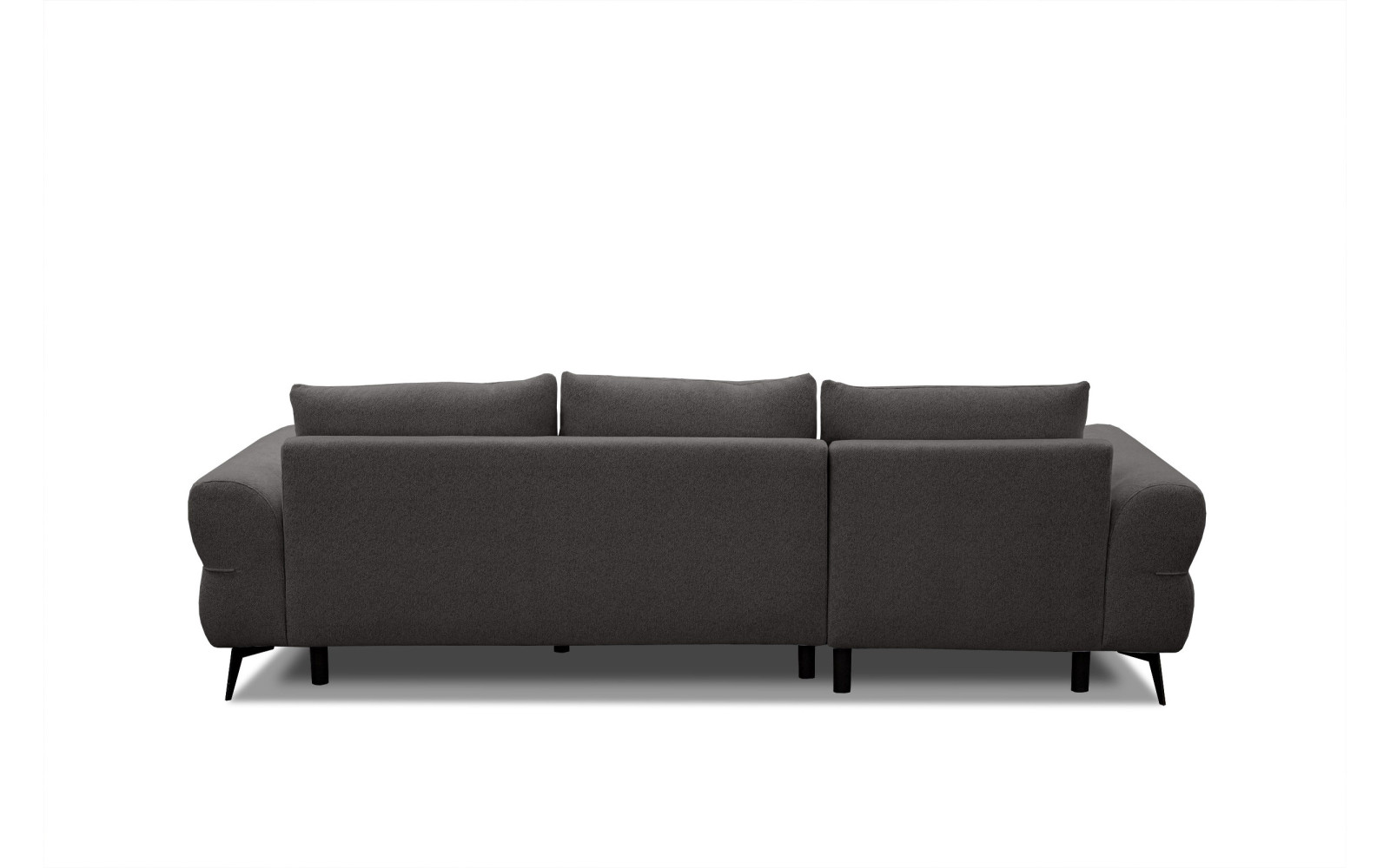 Canapé d'angle 4 places SALVINI, tissu gris foncé