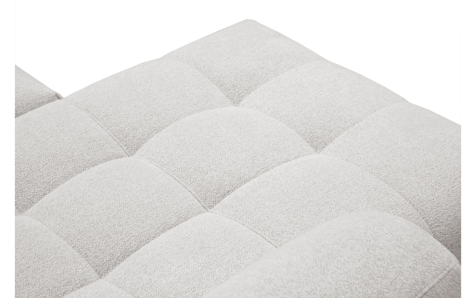 Canapé d'angle 4 places SALVINI, tissu ecru