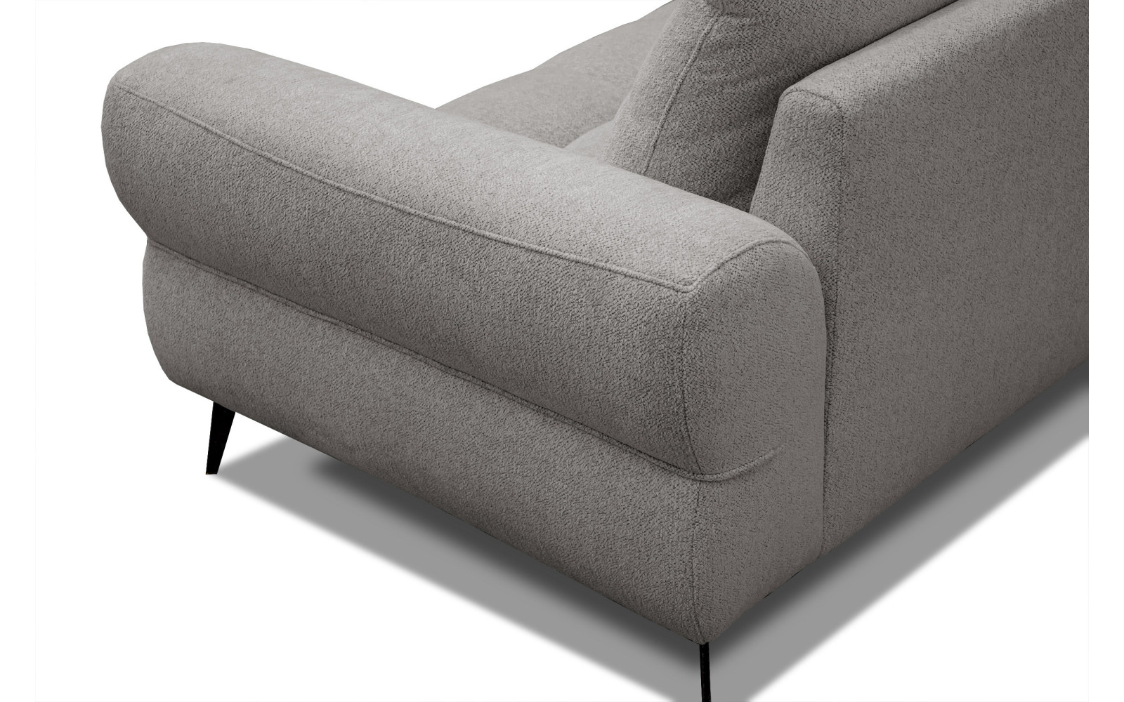 Canapé d'angle 4 places SALVINI, tissu gris chaud