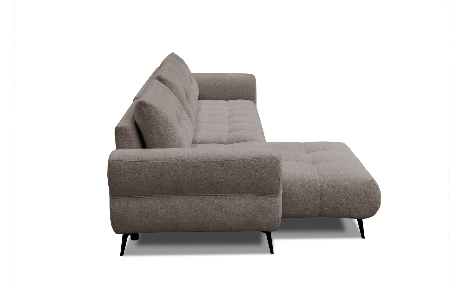 Canapé d'angle 4 places SALVINI, tissu beige  foncé