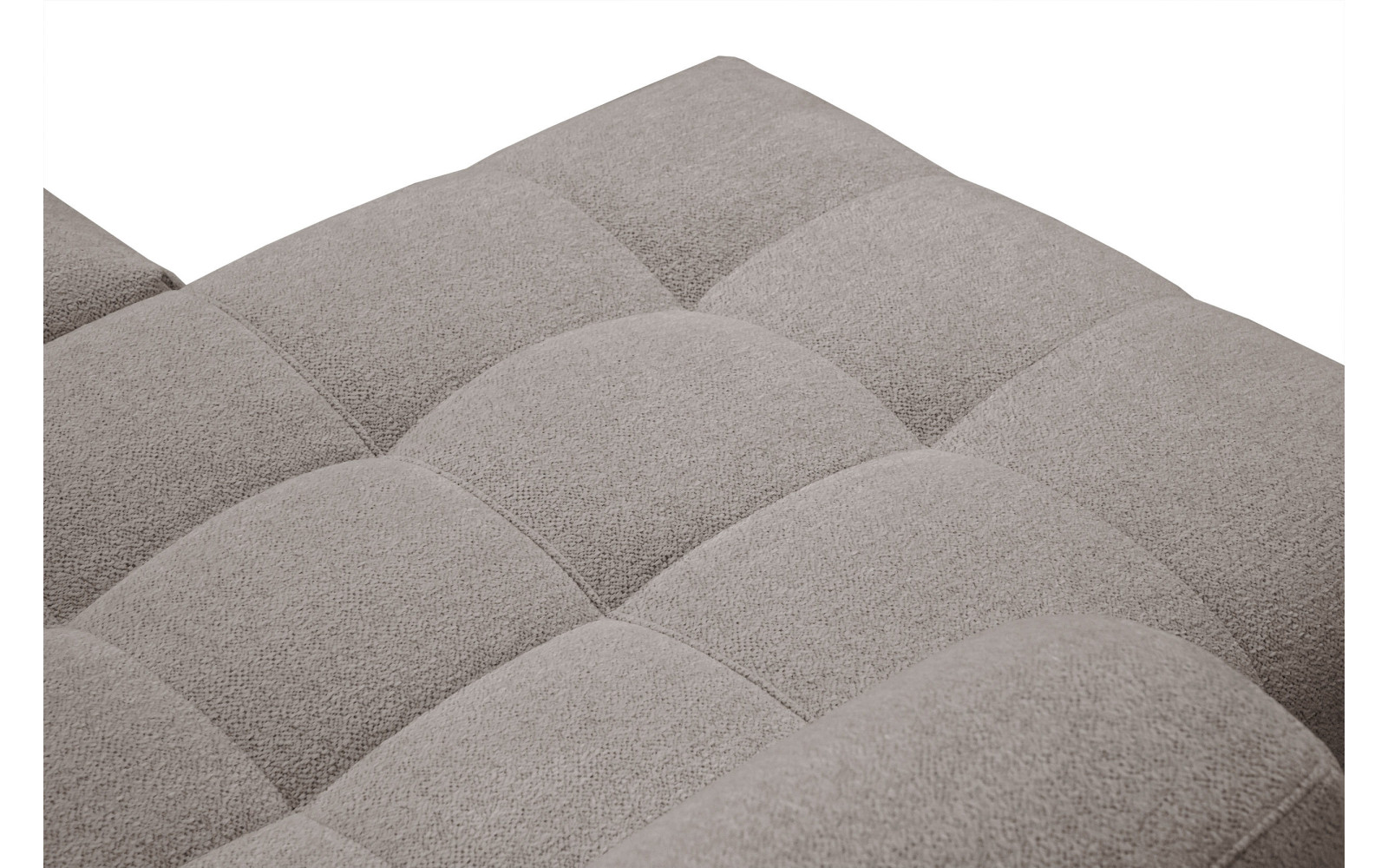 Canapé d'angle 4 places SALVINI, tissu beige  foncé