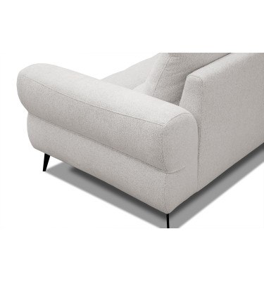 Canapé d'angle 4 places SALVINI, tissu ecru