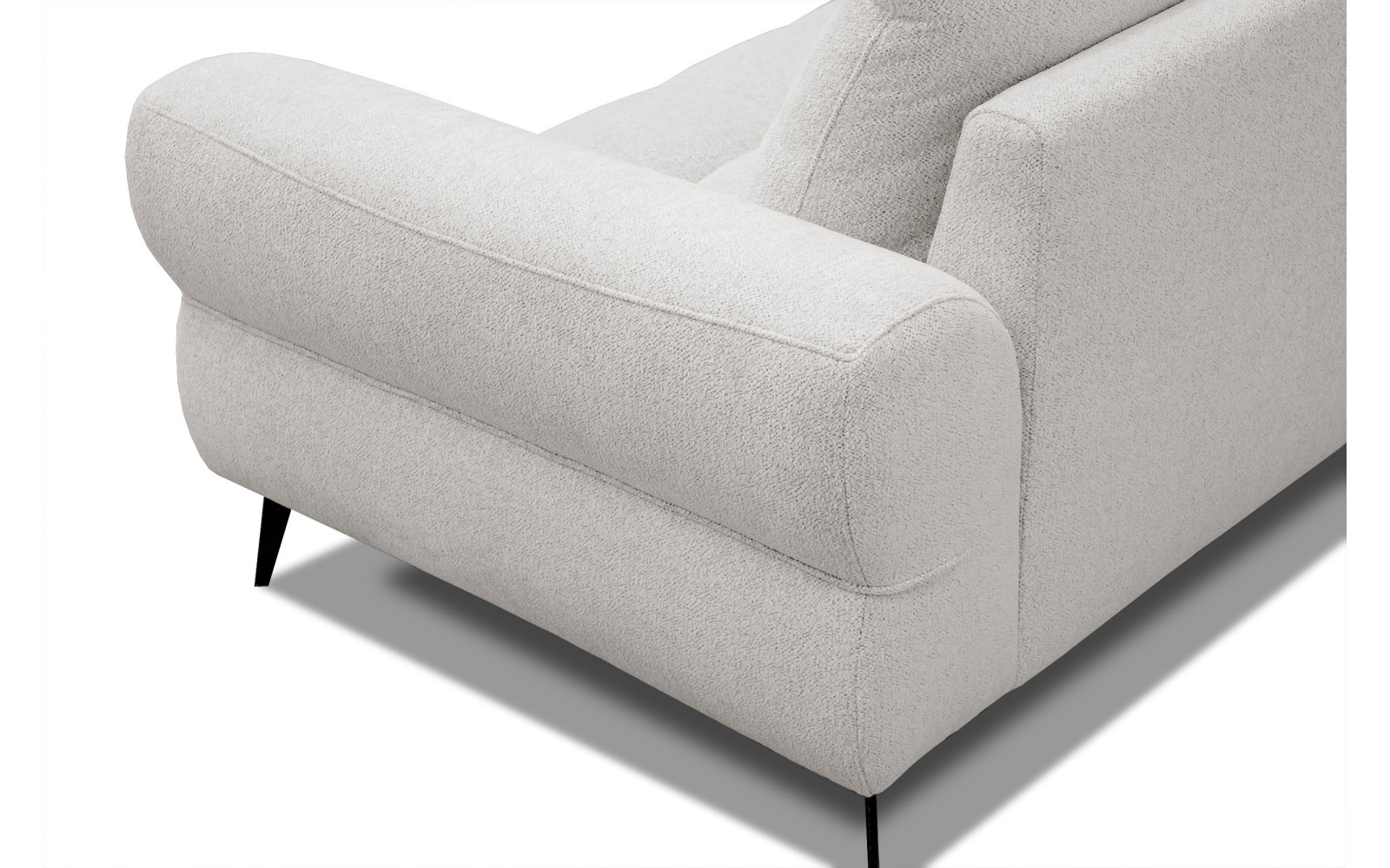 Canapé d'angle 4 places SALVINI, tissu ecru