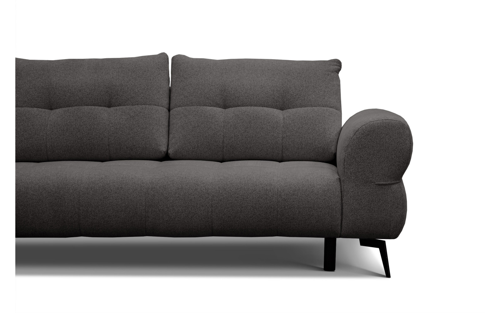 Canapé d'angle 4 places SALVINI, tissu gris foncé