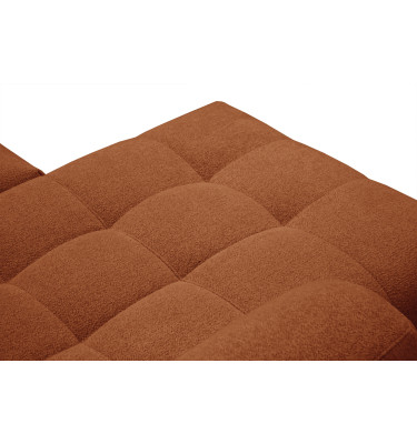 Canapé d'angle 4 places SALVINI, tissu orange