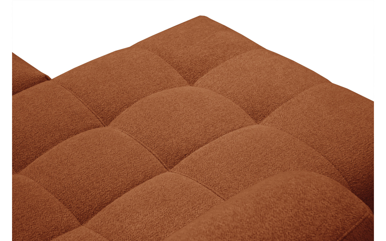 Canapé d'angle 4 places SALVINI, tissu orange