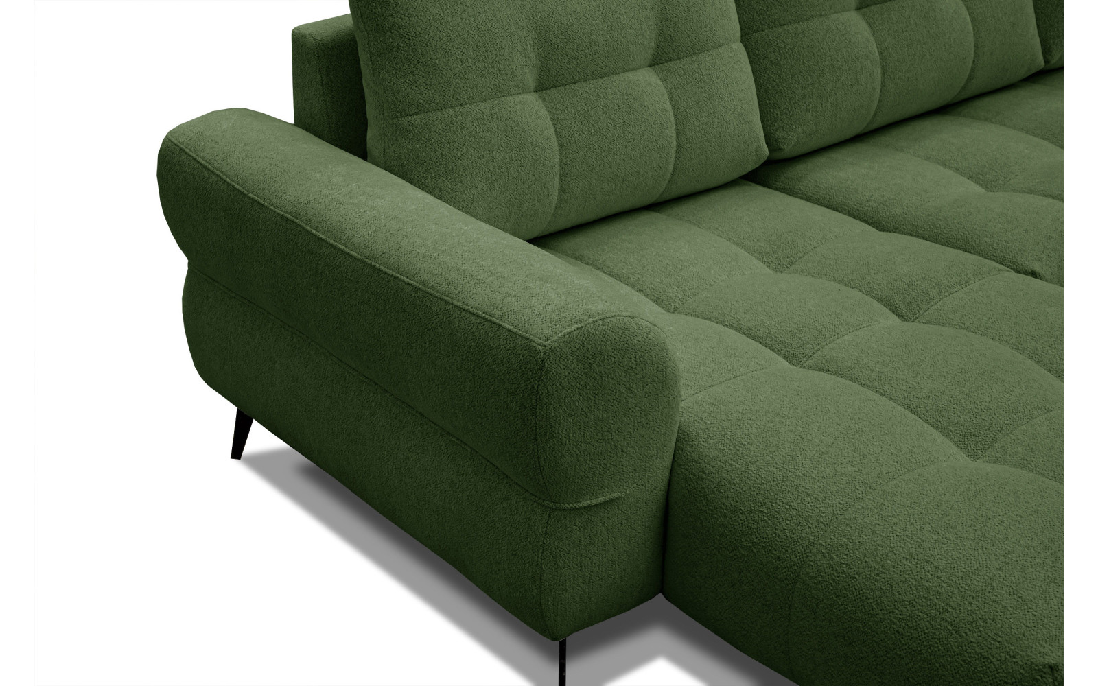 Canapé d'angle 4 places SALVINI, tissu vert