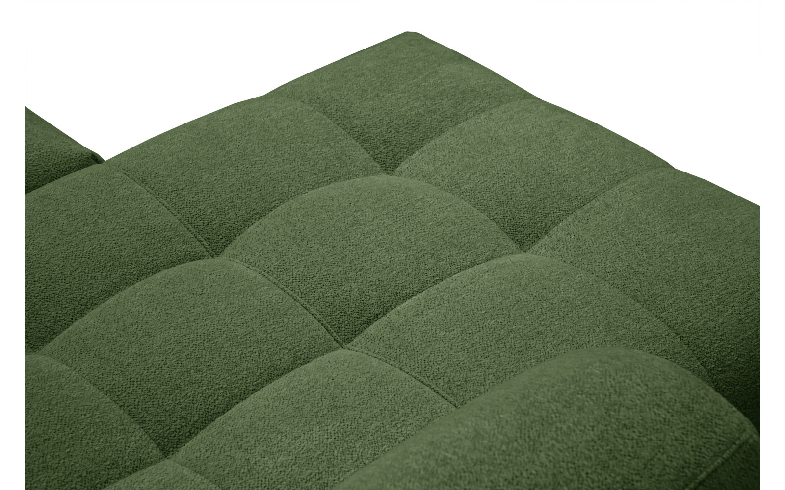 Canapé d'angle 4 places SALVINI, tissu vert