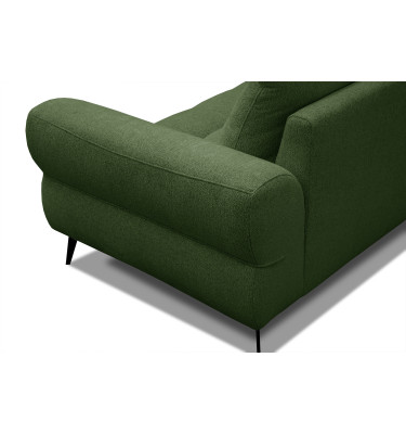 Canapé d'angle 4 places SALVINI, tissu vert