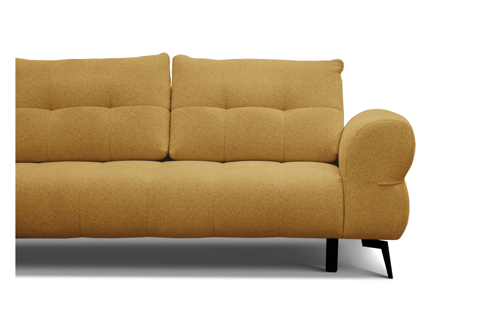 Canapé d'angle 4 places SALVINI, tissu miel