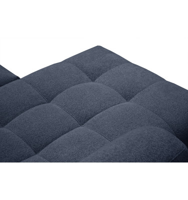 Canapé d'angle 4 places SALVINI, tissu bleu marine