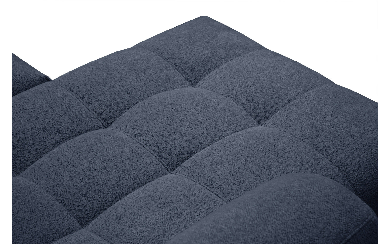 Canapé d'angle 4 places SALVINI, tissu bleu marine