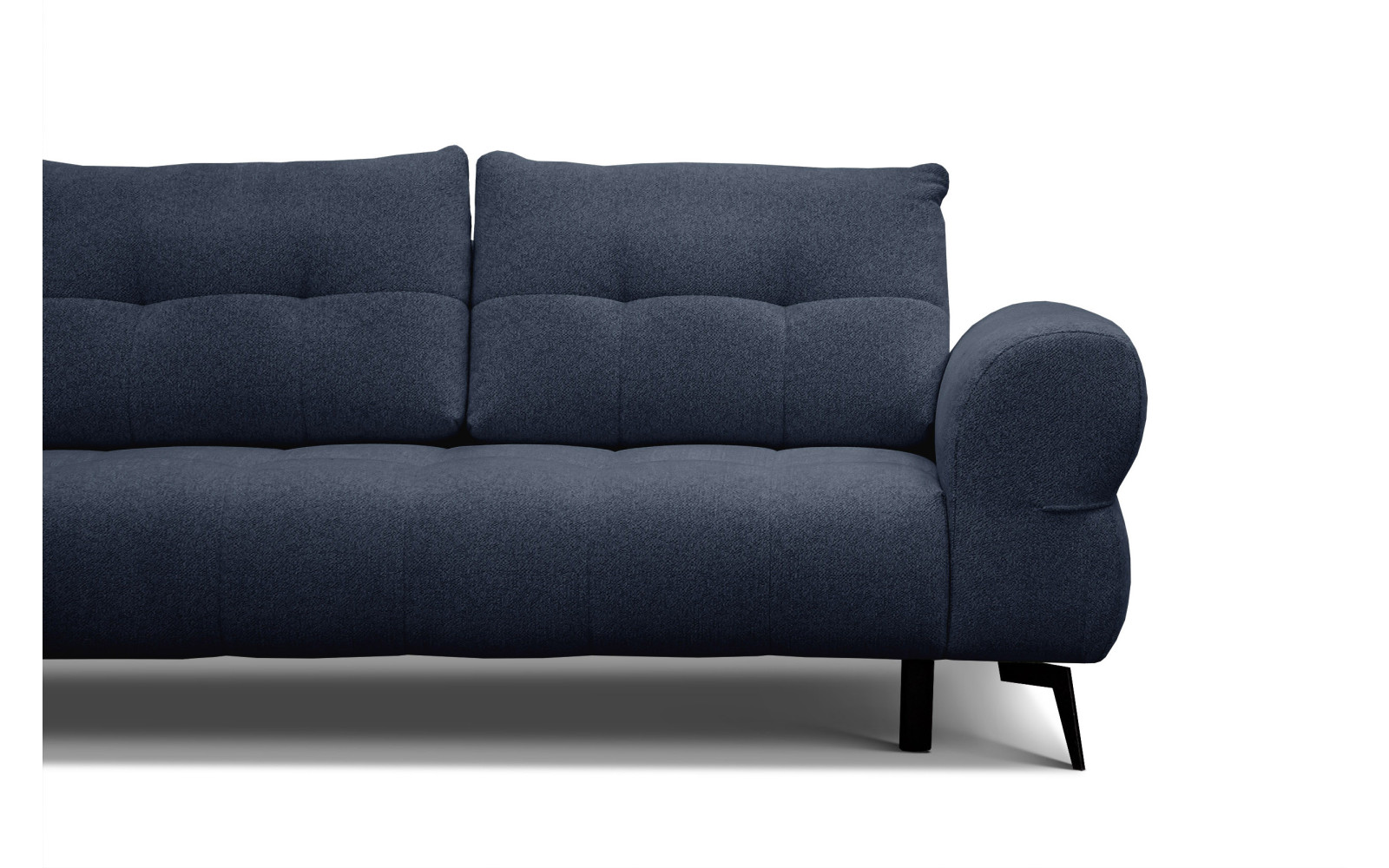 Canapé d'angle 4 places SALVINI, tissu bleu marine