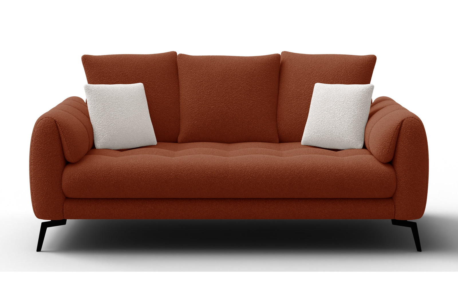Canapé 2,5 places CALME, tissu orange foncé