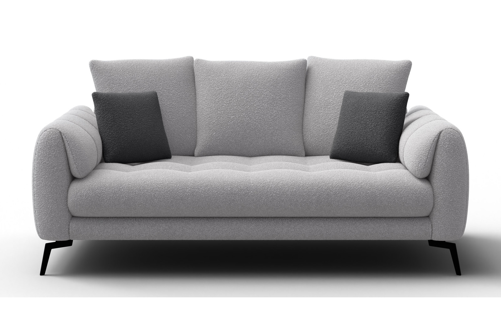 Canapé 2,5 places CALME, tissu gris clair