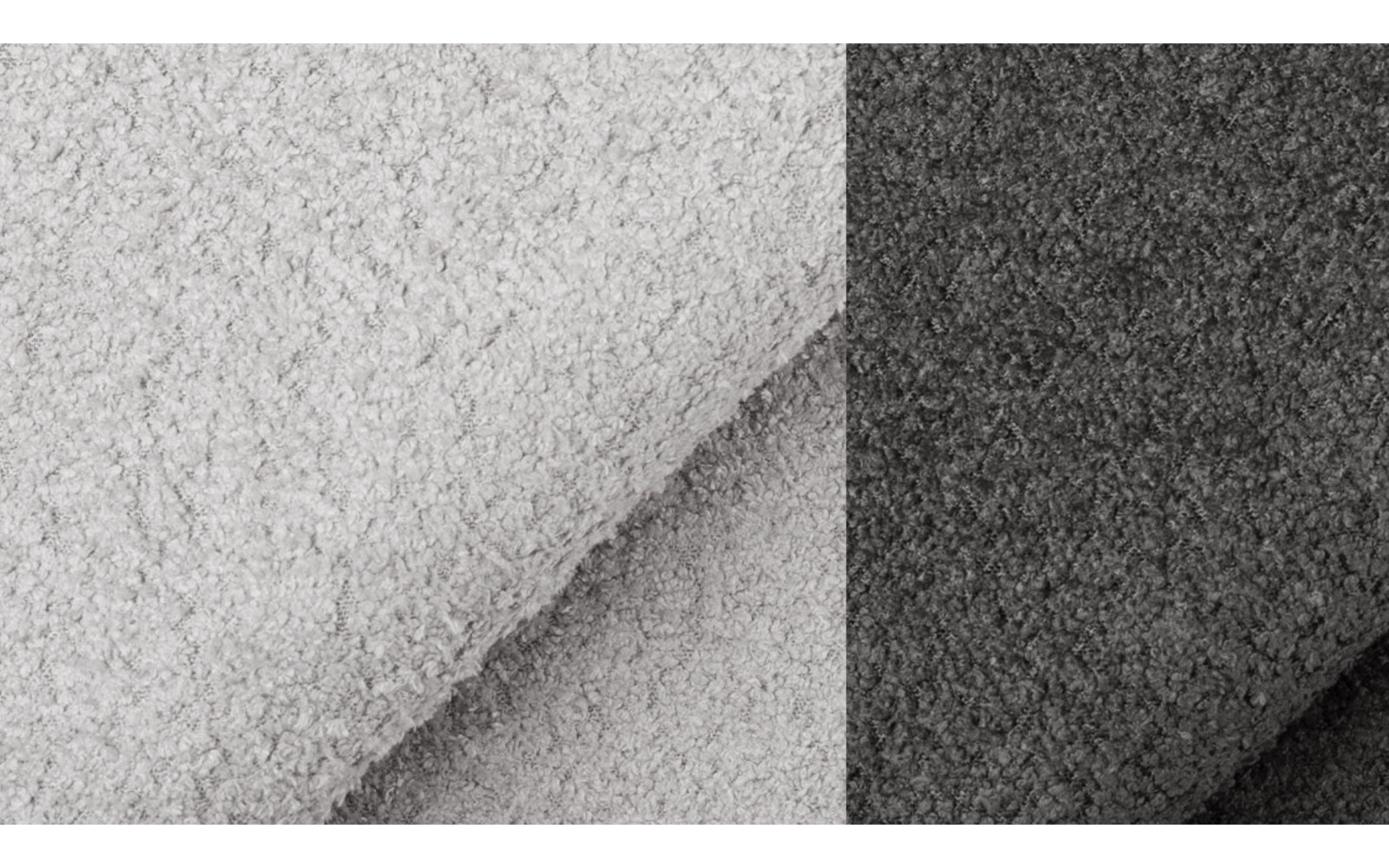 Canapé 2,5 places CALME, tissu gris clair