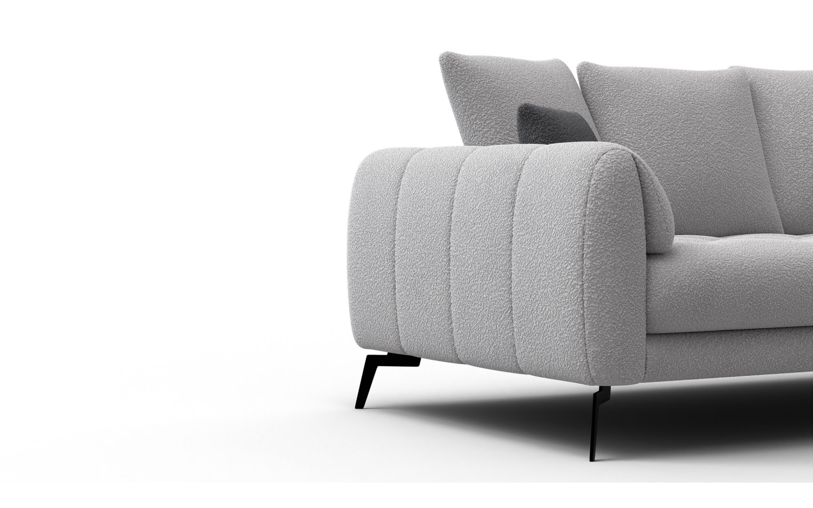 Canapé 2,5 places CALME, tissu gris clair