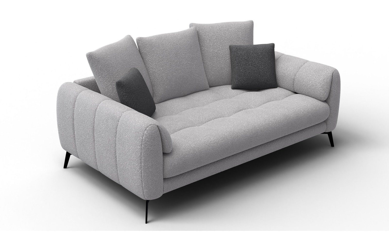 Canapé 2,5 places CALME, tissu gris clair