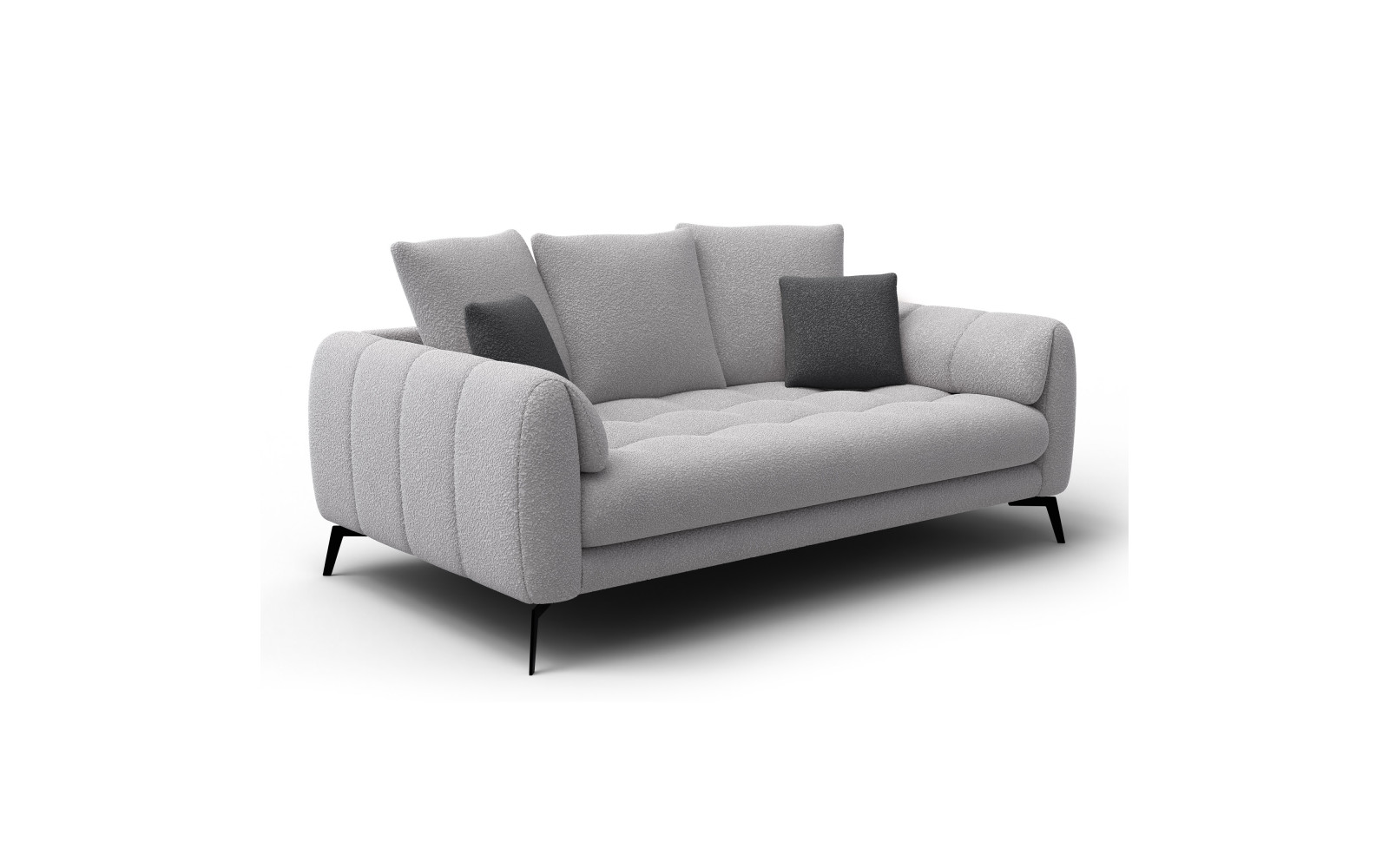 Canapé 2,5 places CALME, tissu gris clair