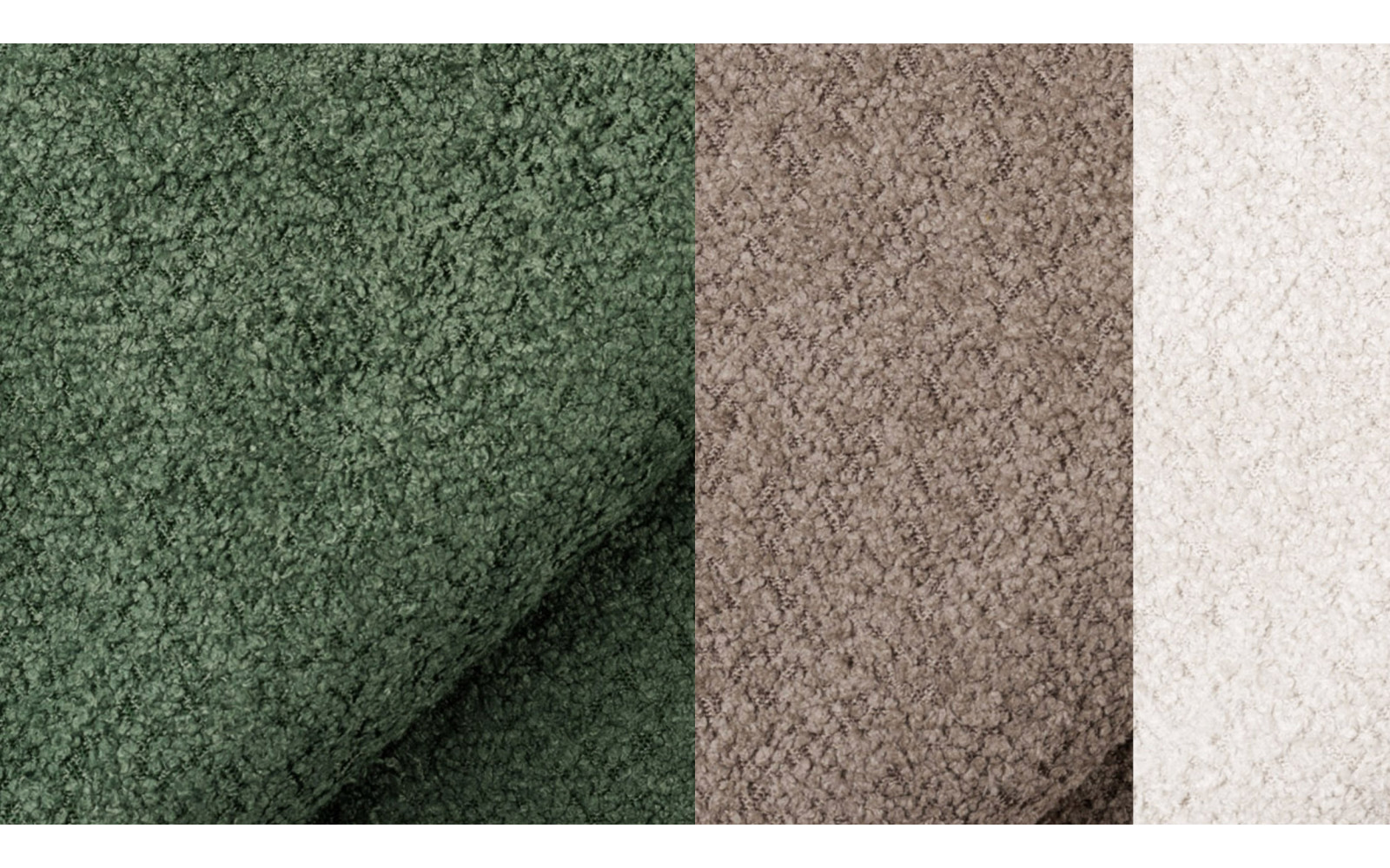 Canapé 2,5 places CALME, tissu olive et beige