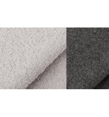 Canapé d'angle 5 places CALME, tissu gris clair