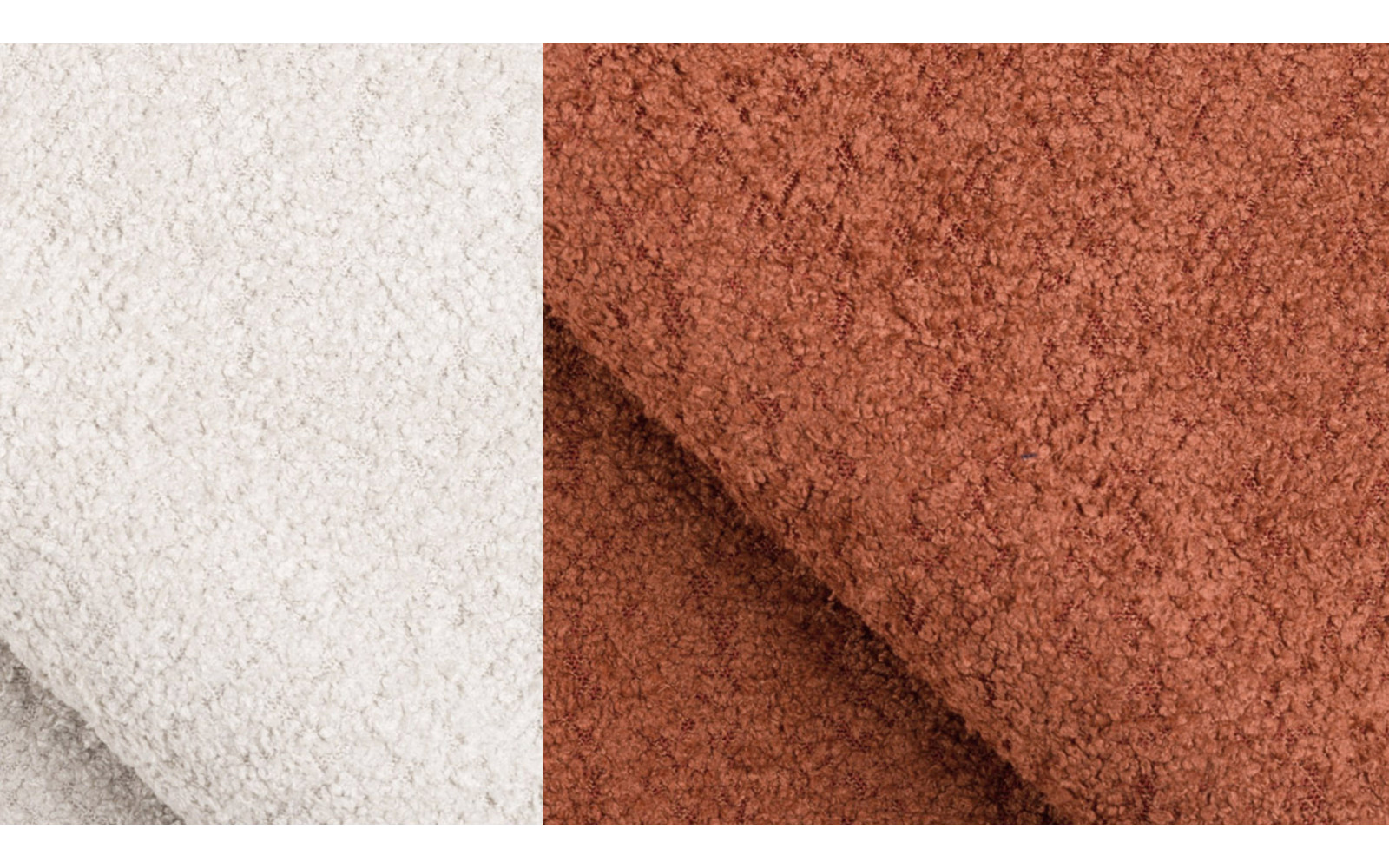 Canapé d'angle 5 places CALME, tissu orange foncé