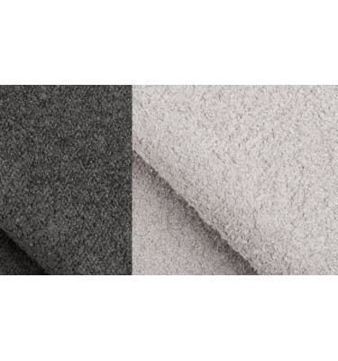 Canapé d'angle 5 places CALME, tissu gris clair