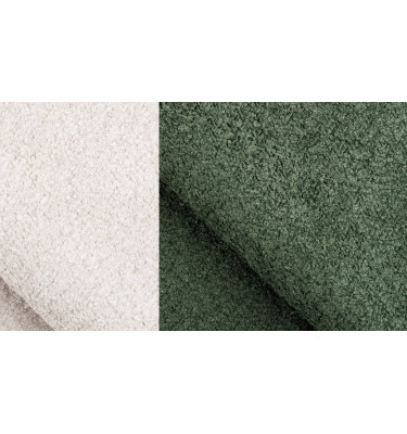 Canapé d'angle 5 places CALME, tissu olive