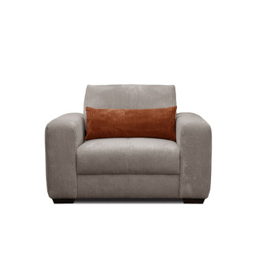 Fauteuil en velours côtelé OLI, taupe