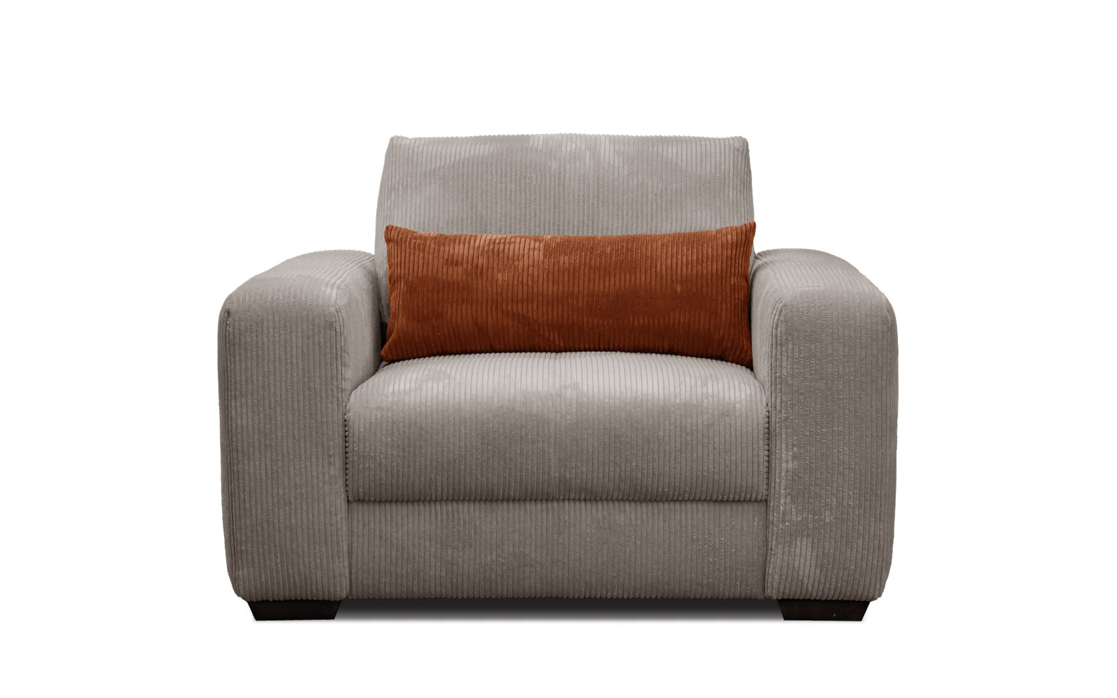 Fauteuil en velours côtelé OLI, taupe