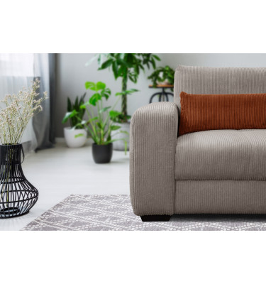 Fauteuil en velours côtelé OLI, taupe