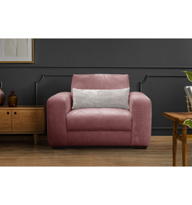 Fauteuil en velours côtelé OLI, rose