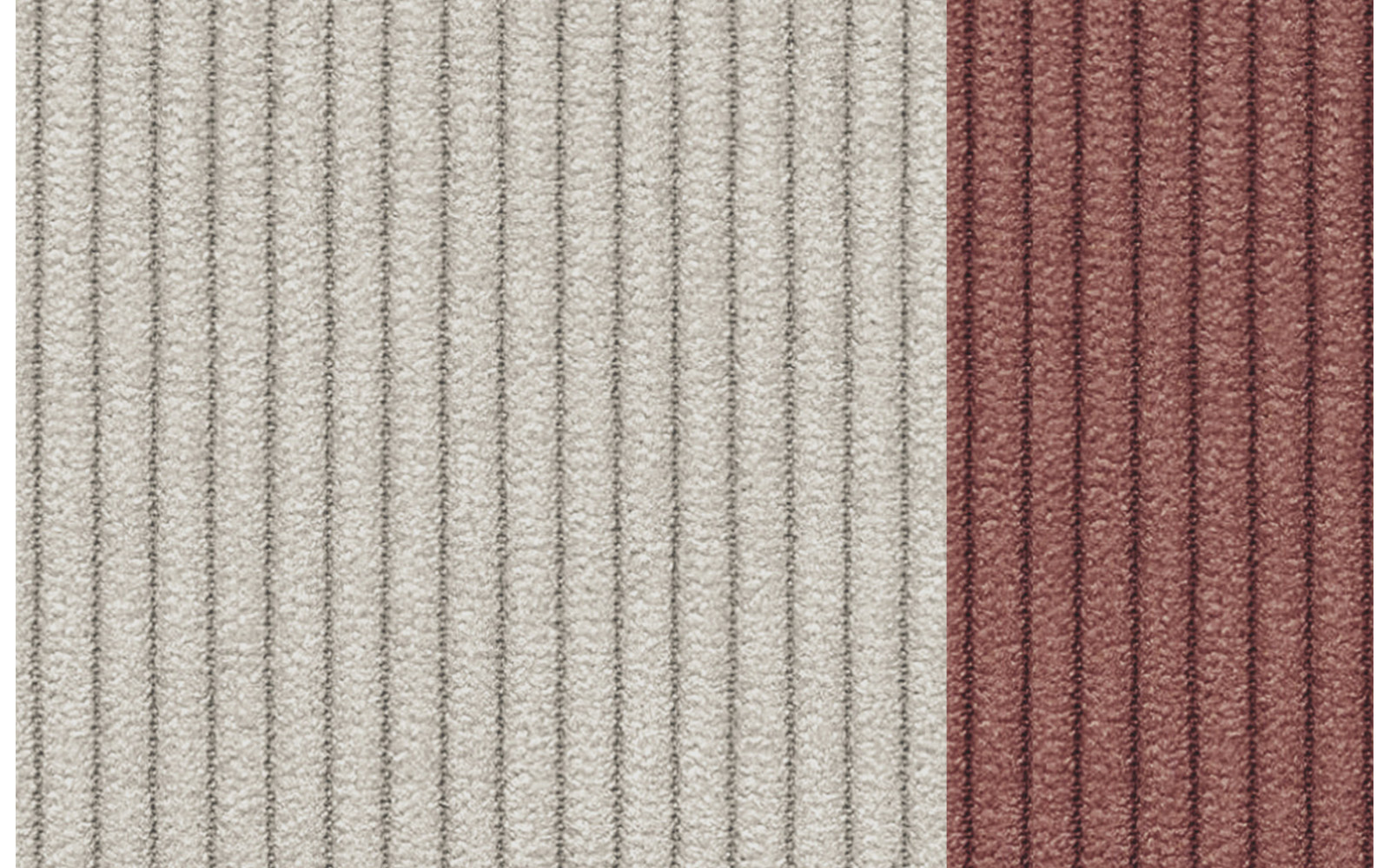 Fauteuil en velours côtelé OLI, blanc cassé