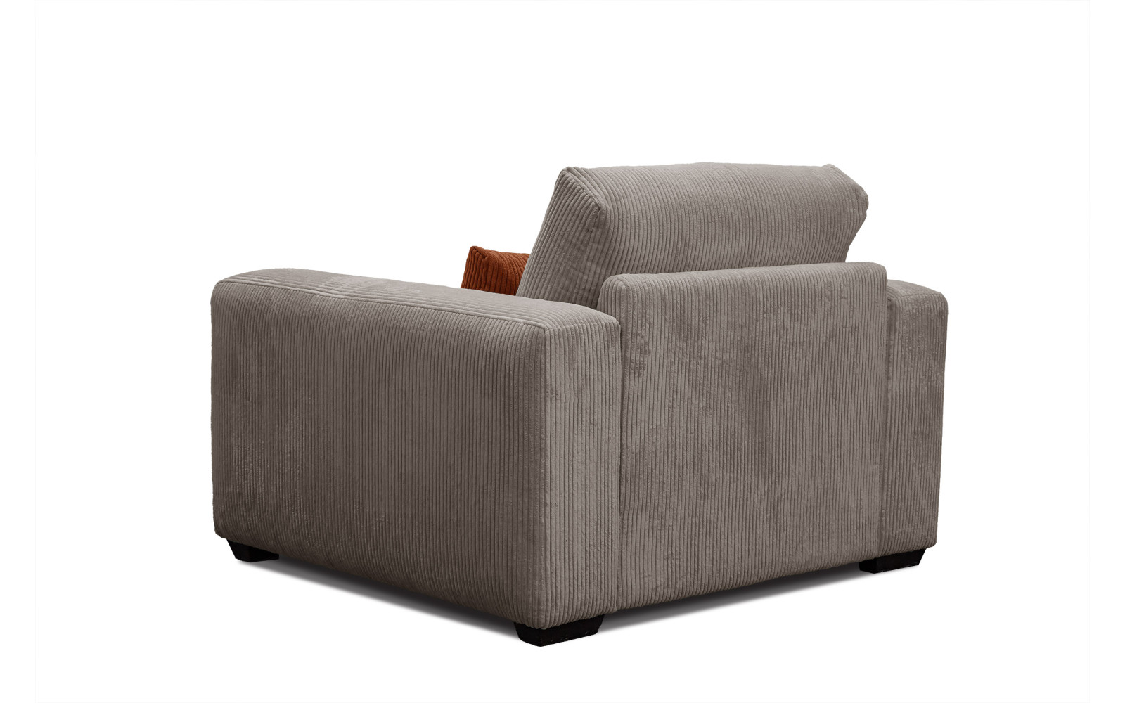Fauteuil en velours côtelé OLI, taupe