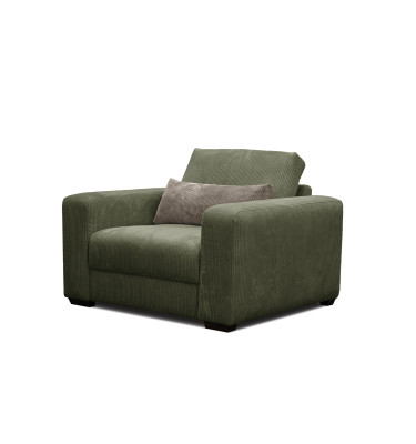 Fauteuil en velours côtelé OLI, olive