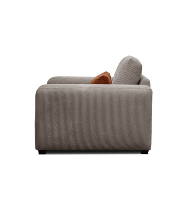 Fauteuil en velours côtelé OLI, taupe