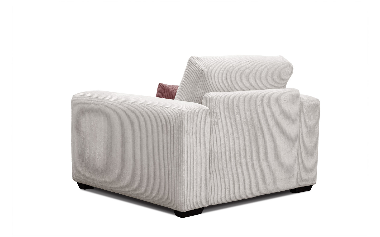 Fauteuil en velours côtelé OLI, blanc cassé