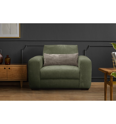 Fauteuil en velours côtelé OLI, olive