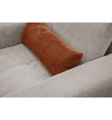 Fauteuil en velours côtelé OLI, taupe