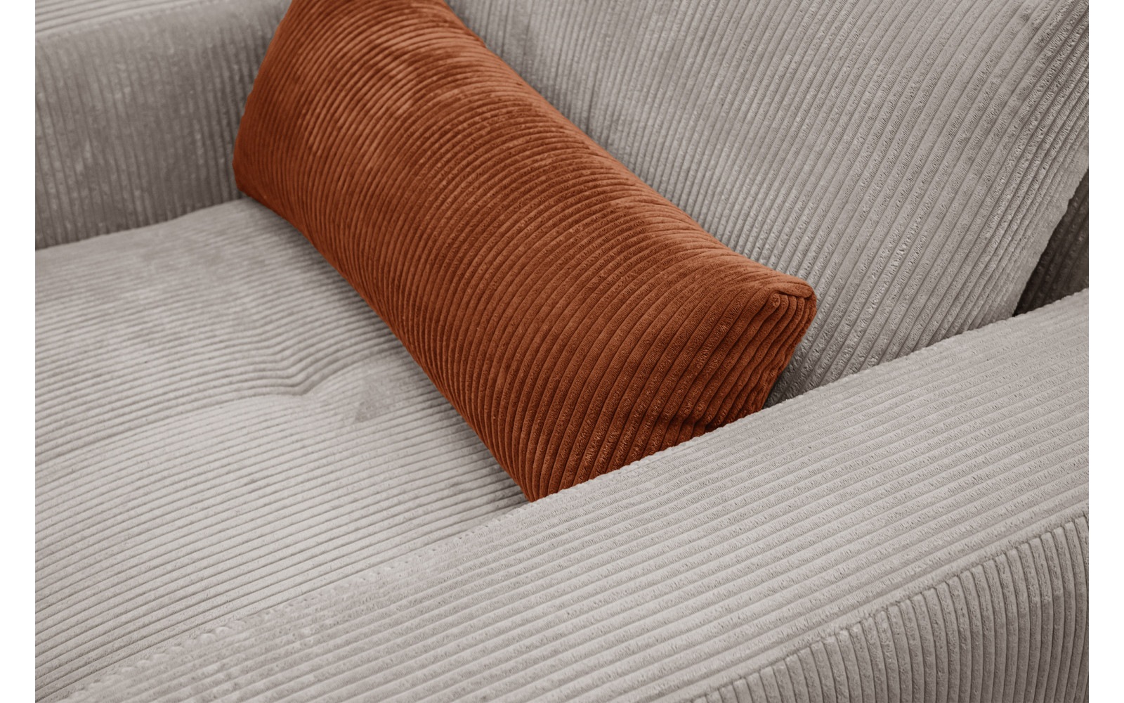 Fauteuil en velours côtelé OLI, taupe