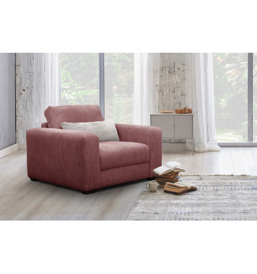 Fauteuil en velours côtelé OLI, rose