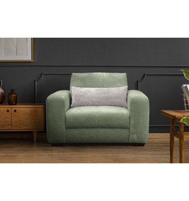 Fauteuil en velours côtelé OLI, sauge