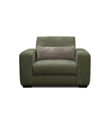 Fauteuil en velours côtelé OLI, olive