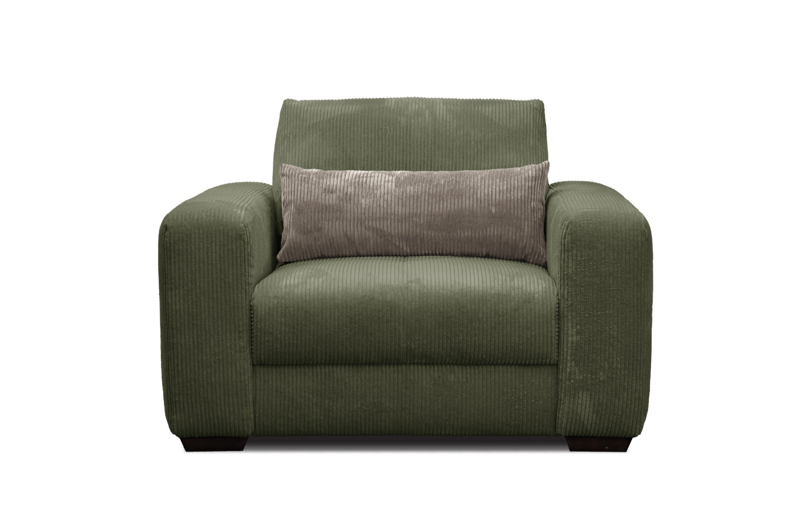 Fauteuil en velours côtelé OLI, olive