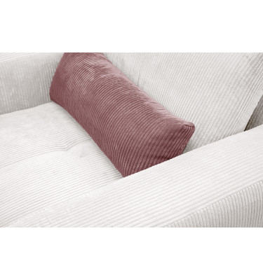 Fauteuil en velours côtelé OLI, blanc cassé