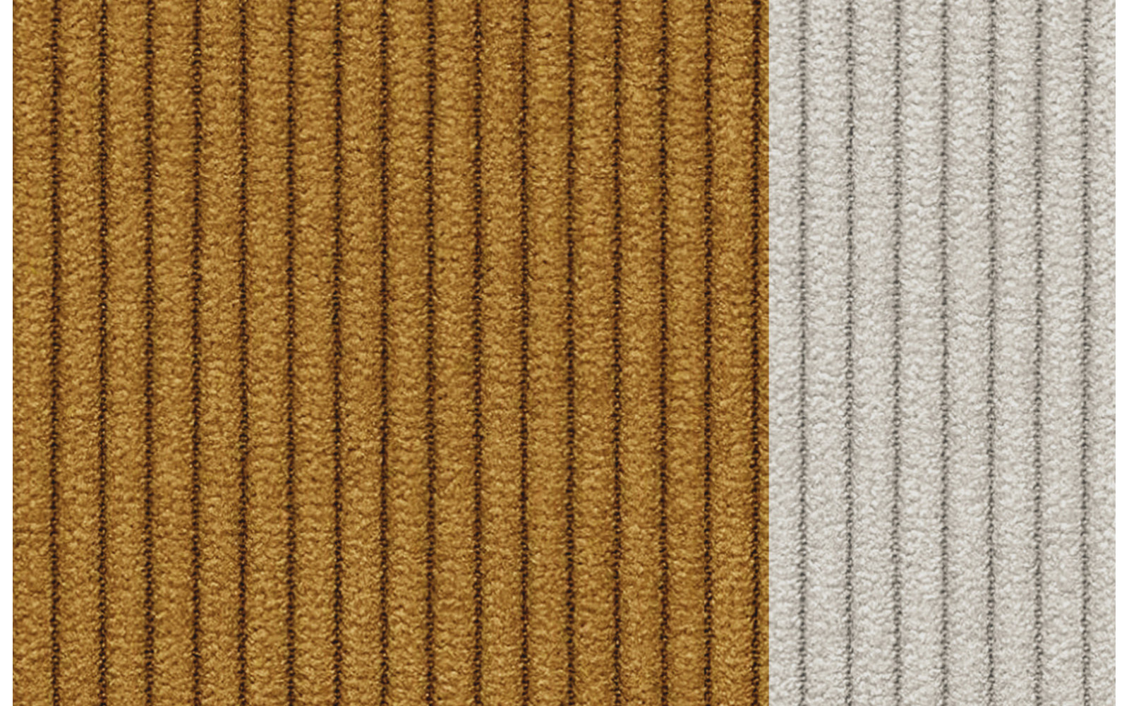 Fauteuil en velours côtelé OLI, jaune foncé