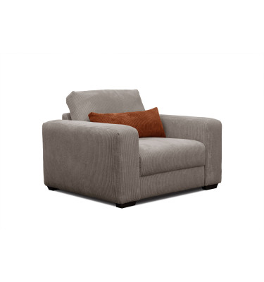 Fauteuil en velours côtelé OLI, taupe