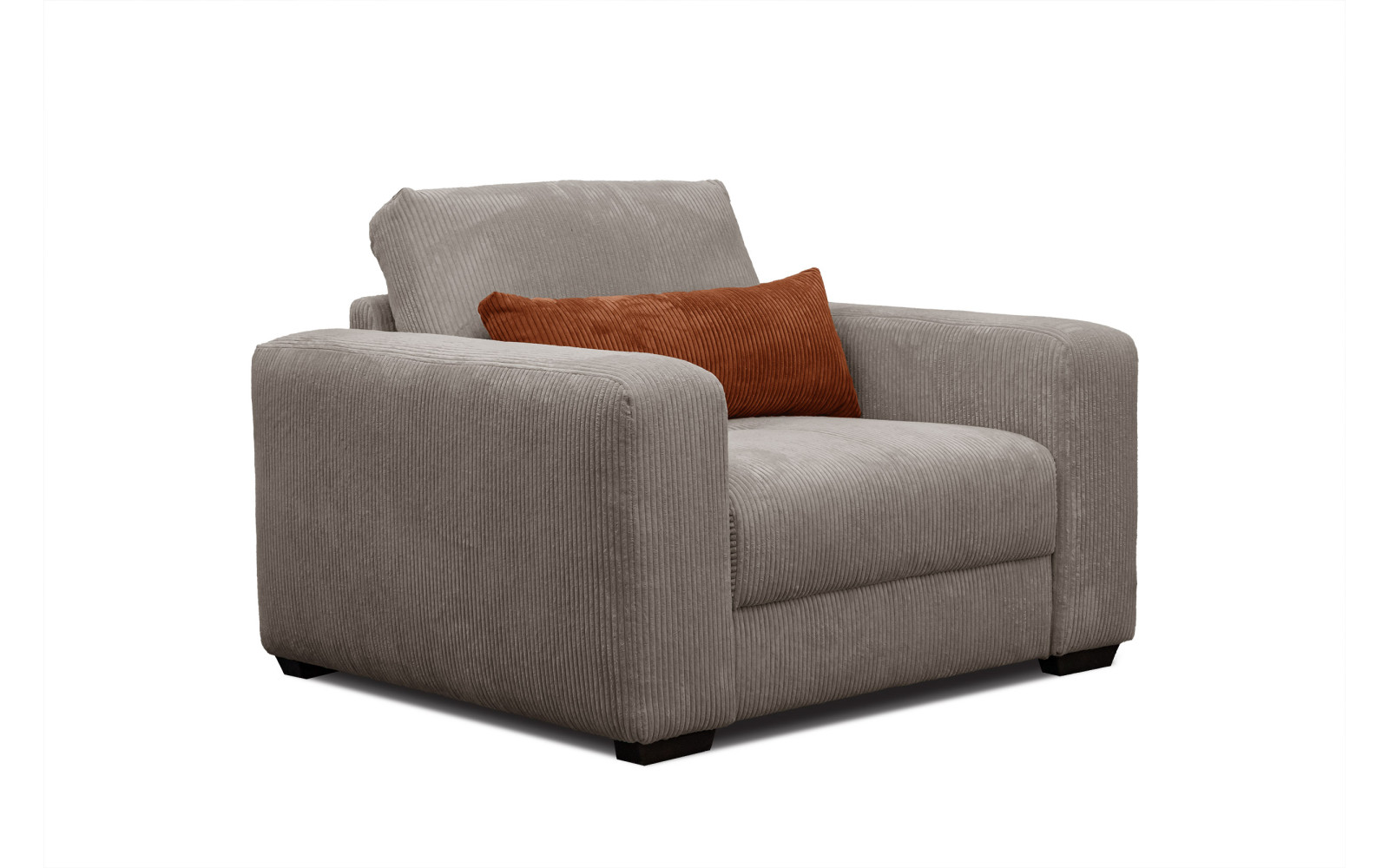 Fauteuil en velours côtelé OLI, taupe