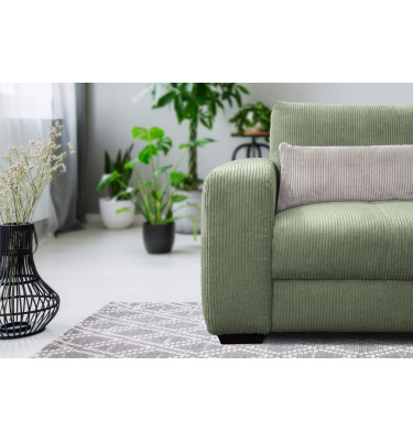 Fauteuil en velours côtelé OLI, sauge